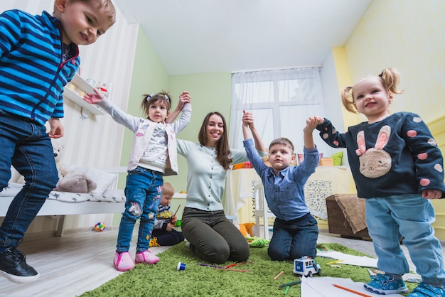 Playful Moments in a Bright Room